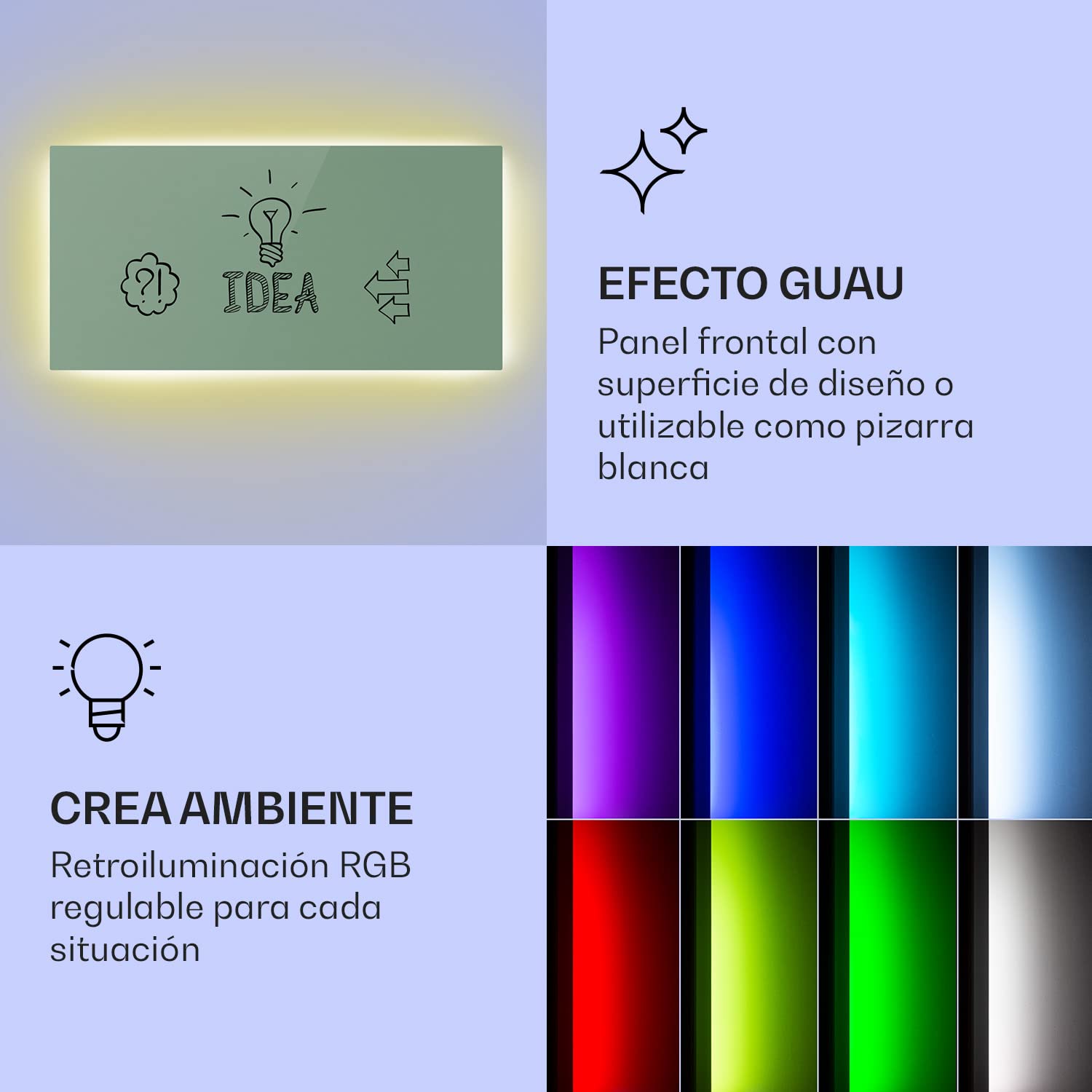 Klarstein Radiador Electrico Bajo Consumo Infrarrojos, Estufa Pared 1000W, App y WiFi, Detección Ventana Abierta, Temporizador, IP44, Emisor Termico, Radiadores Bajo Consumo Electricos sin CO2