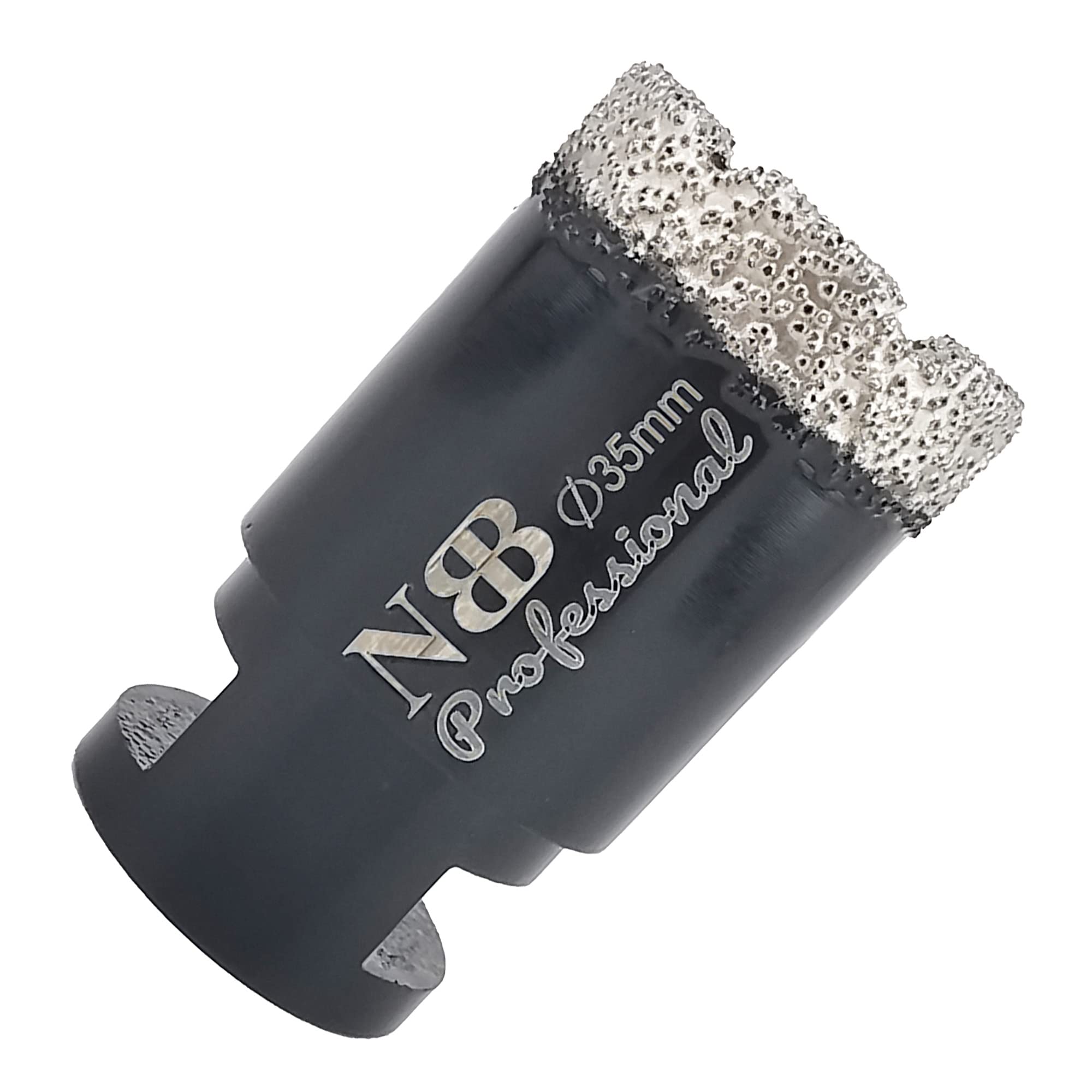NBB Sierra de campana de diamante soldada al vacío con M14, para perforación profesional en seco o húmedo en porcelana dura, cerámica, azulejos, granito (35 mm)