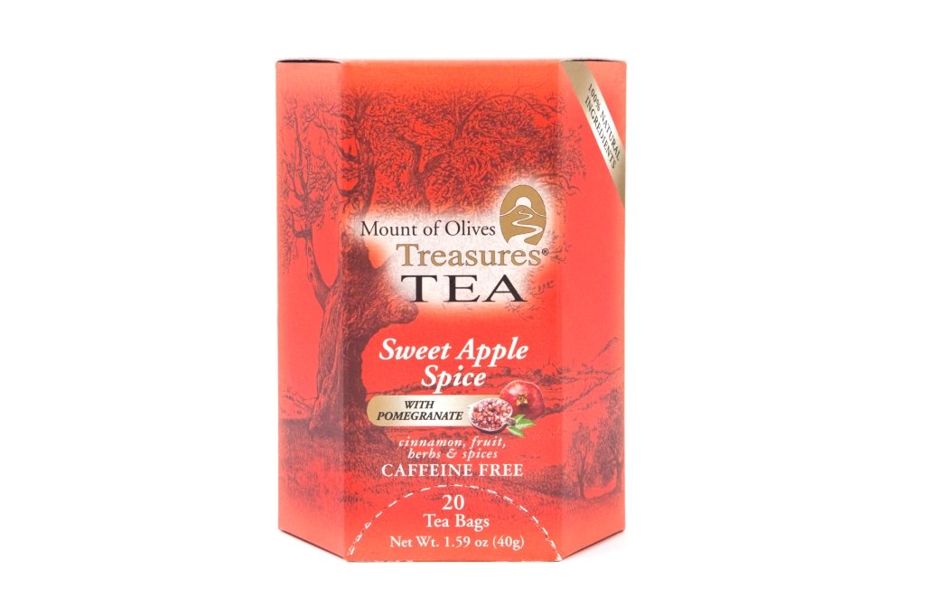 Mount of Olives Treasures Sweet Apple Spice, 20Count Tea Bags (Pack of 6) Herbal