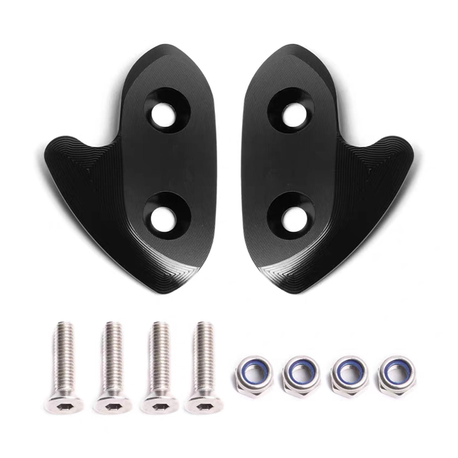 Fairing Mirror Block Off Plates for Yamaha YZF-r1 Yzf-r1m YZF R1 R1m 2015 2016 2017 2018 2019 Motorcycle Mirror Delete Plates Mounting Screws(Aa)