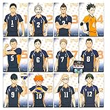 Haikyu!! Poster Pack Bundle - 12 Pack Haikyu!! Decorations for Girls Boys Room Haikyu!! Room Decor Plus Phone Wallet | Haikyu!! Party Decorations