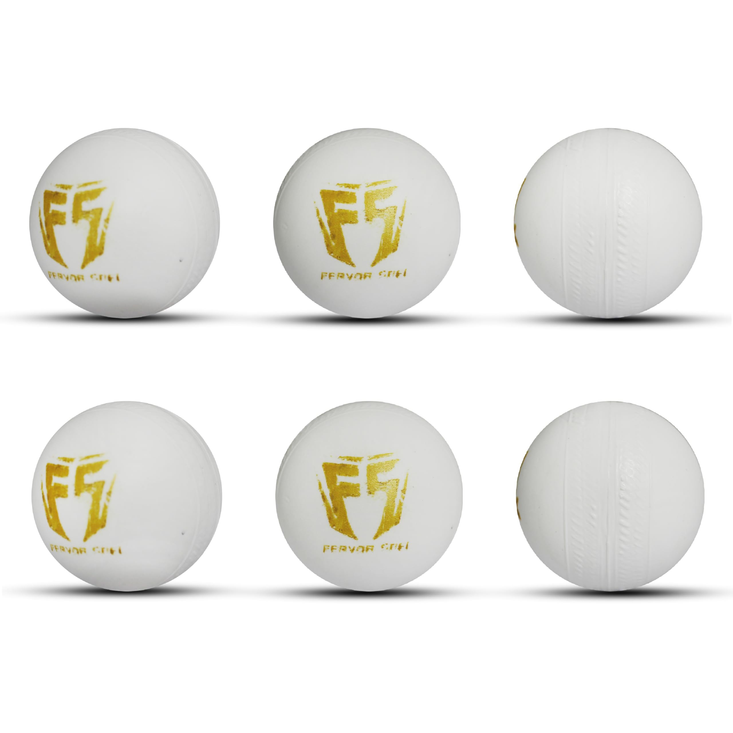 Fervor Spel® FS Plastic Ball White Non Toxic (Pack of 6 | 50gm Per Ball)