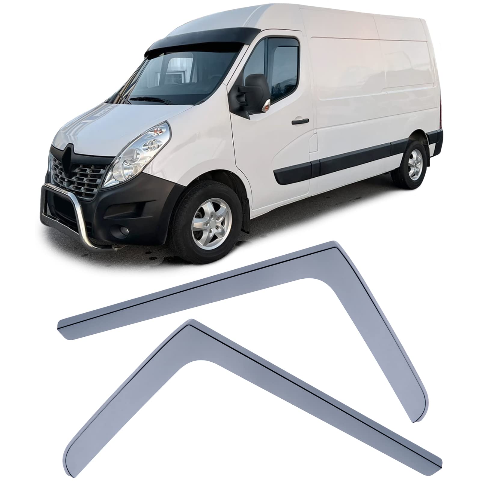Windabweiser Regenabweiser Windschutz Schwarz Smoke für Renault Master 3 2010-24