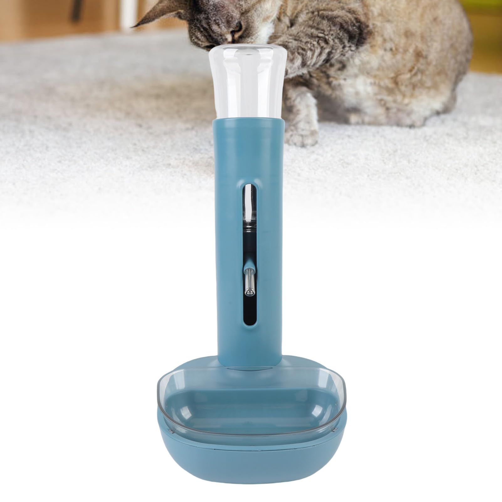 Generic Distributore D'acqua Regolabile per Animali Domestici Comodo Alimentatore Automatico per la Casa Salvaspazio, Dispenser D'acqua in Plastica da 9,45x7,68 Pollici per Cani e Gatti Famiglia con