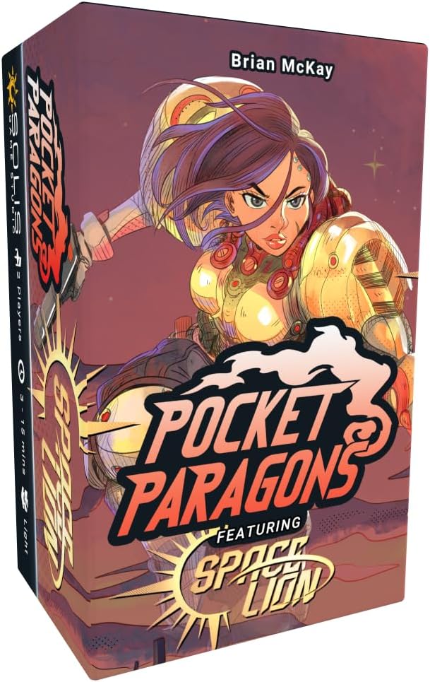 Pocket Paragons: Space Lion- Intense Two Player Battles in The World of Space Lion! Fighting Card Game, 10 Minute Playtime. Ages 15+