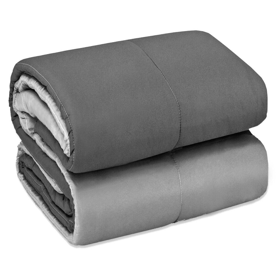 emmevi Trapunta Piumone Invernale Double Face 250 gr Ufficiali Coperta Calda Letto Matrimoniale Grigio