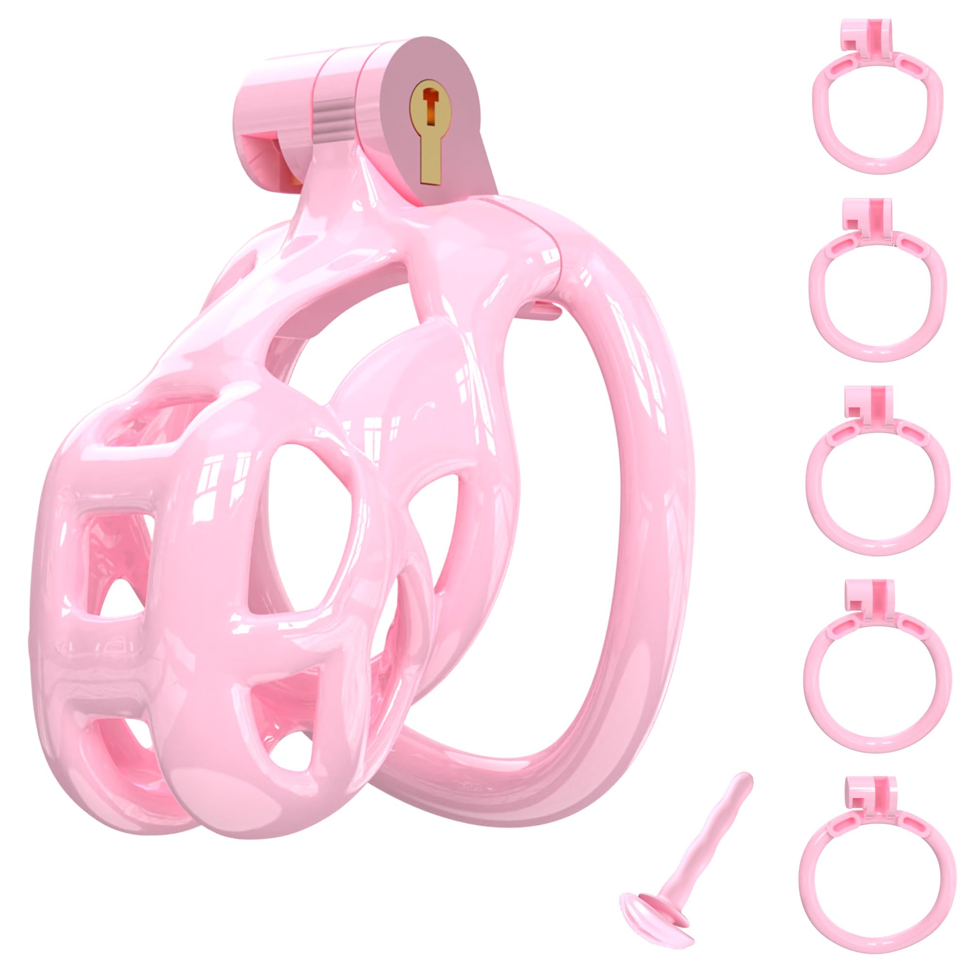 Pink Cobra Chastity Device Yithuet 3D Printed Cock Cage Discreet Packaging S Light Pink