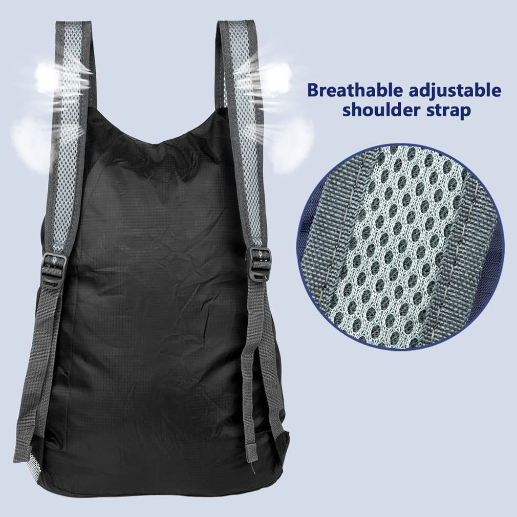 Feibmir 2 zaini ultraleggeri pieghevoli, resistenti all'acqua, zaino da trekking, zaino pieghevole per uomini, donne, bambini, viaggi, campeggio, arrampicata, ciclismo