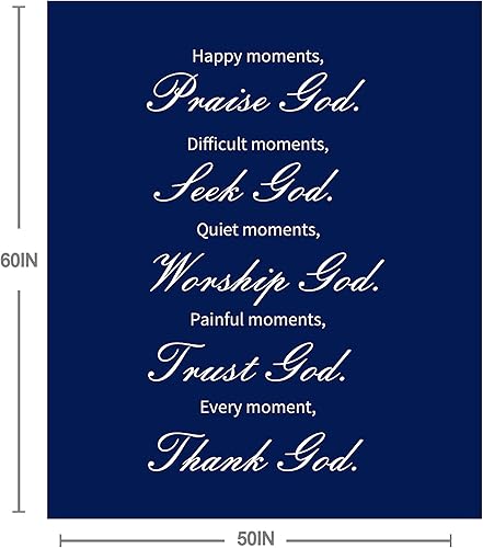 Miniatura 2 de BOOPBEEP - Manta de curación con pensamientos inspiradores y oraciones, suave y religiosa, 50 x 60pulgadas, regalo perfecto para hombres y mujeres