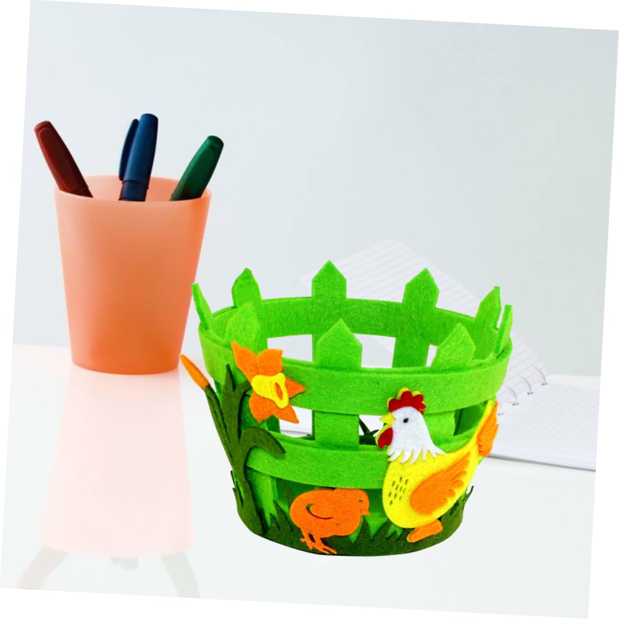 Zerodeko Dekoracja Koszyka Wielkanocnego Koszyk Wielkanocny Z Włókniny Rzemiosło Dekoracje Domu Wielkanocnego