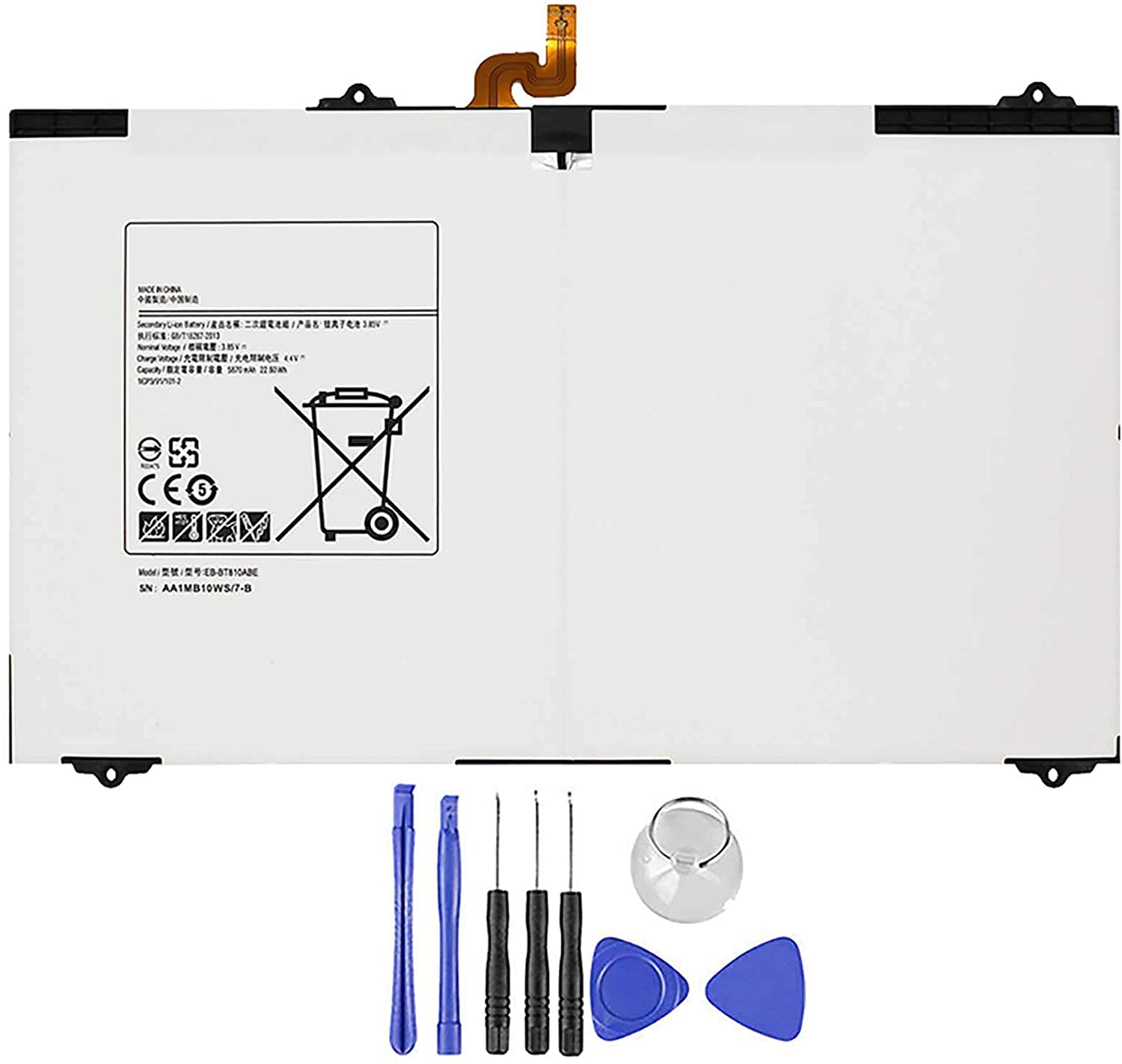 BATTERIA COMPATIBILE CON SAMSUNG GALAXY TAB S2 9.7 T815 T819 EB-BT810ABE 5870MAH CON KIT SMONTAGGIO INCLUSO