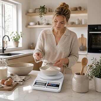 Kitchen Scale, Electronic Precision Kitchen Scale, Scale, Digital Kitchen Scale, Kitchen Scale, 10 kg 1 g Sensitivity, Tare Feature [Energy Class A++