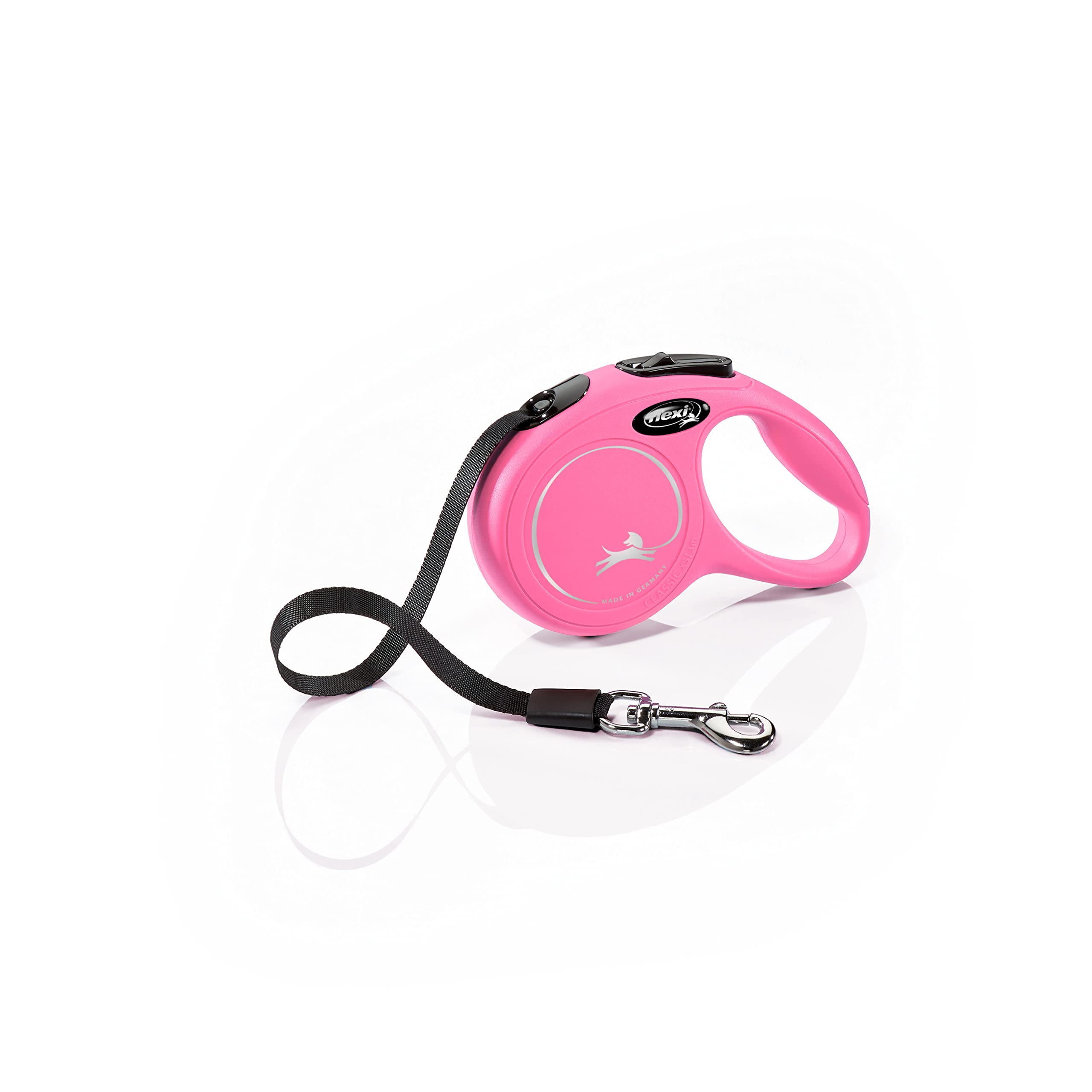 flexi New Classic Retractable Lead Tape, X-Small, 3 m, Pink