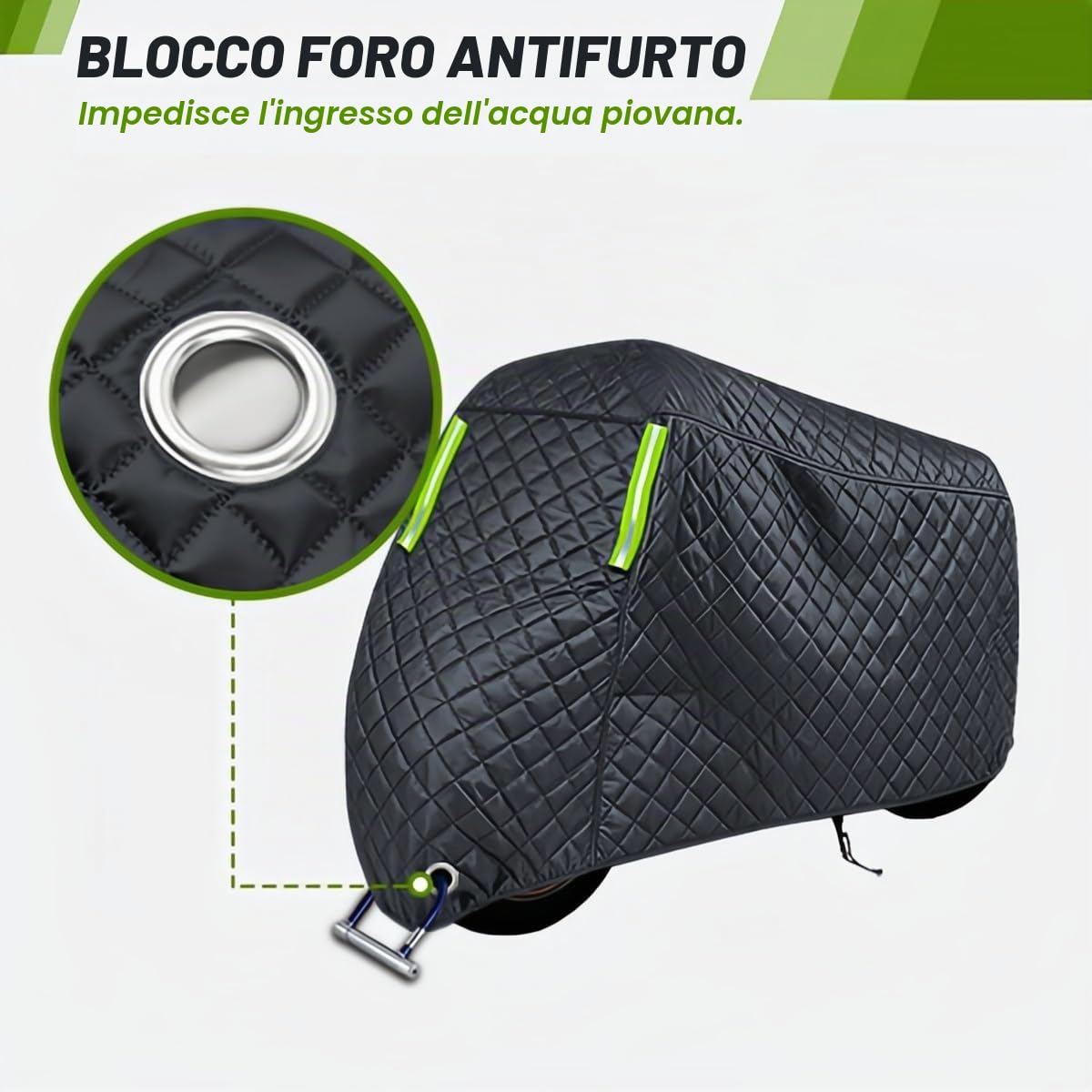 Telo coprimoto antigrandine per Yamaha Tricity 300, Resistente Grande Coprimoto antipioggia con fori per serratura, Spessore Per All'aperto sole, neve, pioggia, polvere