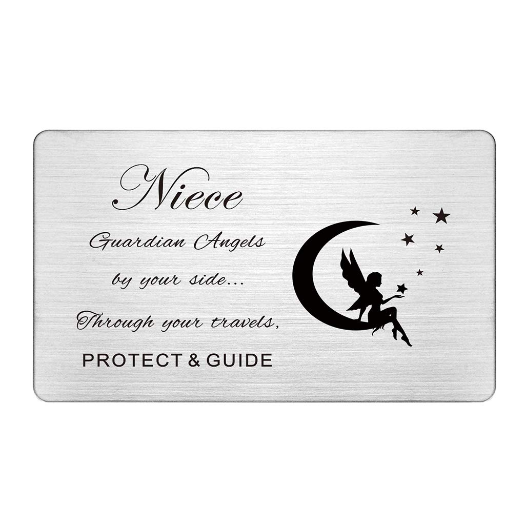 Amazon.com : Niece Gifts from Aunt Uncle, Niece Guardian Angel Engraved  Wallet Cards, Niece Birthday Card, Best Favorite Niece Gifts, Graduation,  Mother's Day, Christmas : Office Products