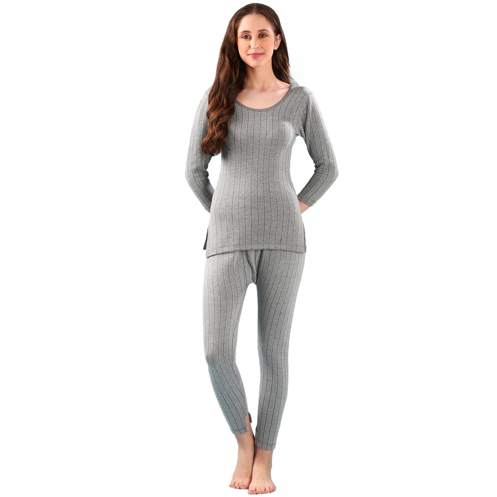 dixcy slimz Dixcy Scott Slimz Women’s 3/4th Sleeves Thermal Set | Richer And Long-Lasting Colour | With Special Fiber Dye | Enhanced Flexibility For Comfort | Best In Class Warmth With Heat Trap Technology | Layering Compatibility | Sweat Absorbent.-picture-17