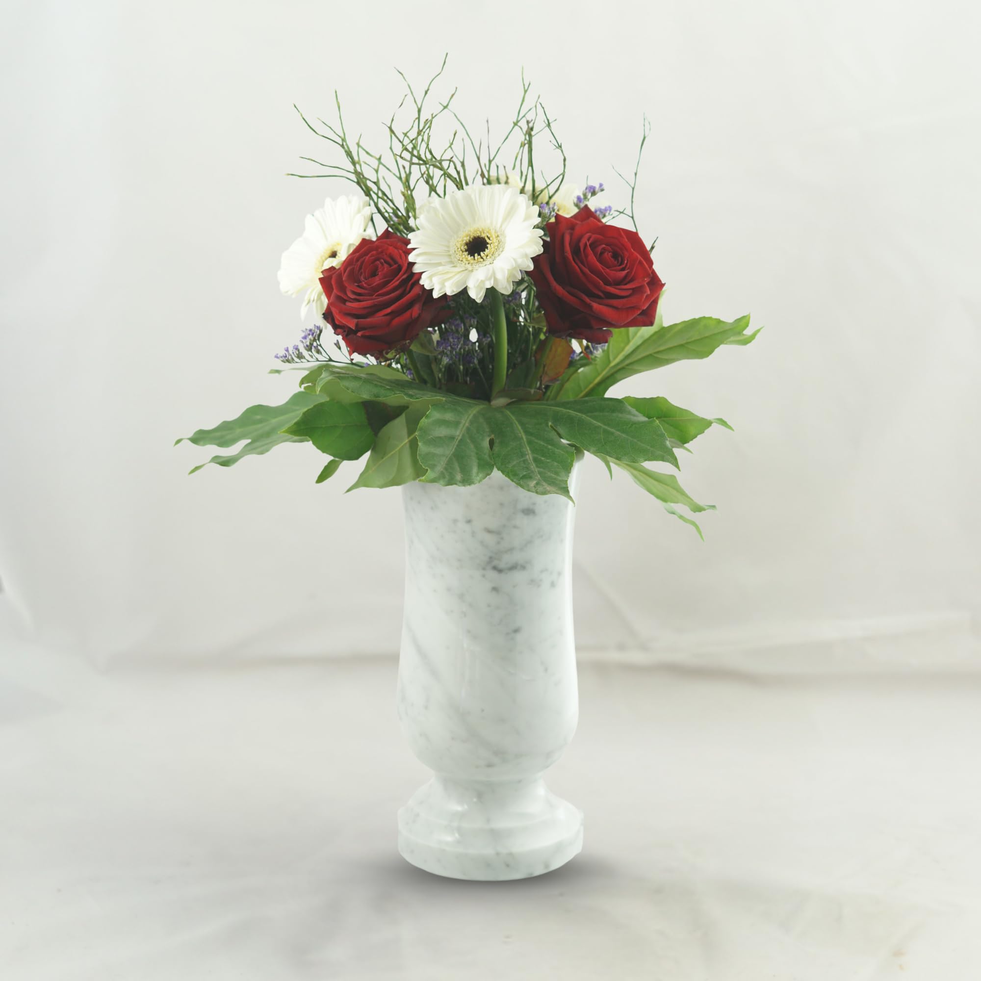 Yuchengstone Design - Vaso in marmo indiano, massiccio, rettangolare (24 x 10 x 8 cm), peso: circa 2,6 kg