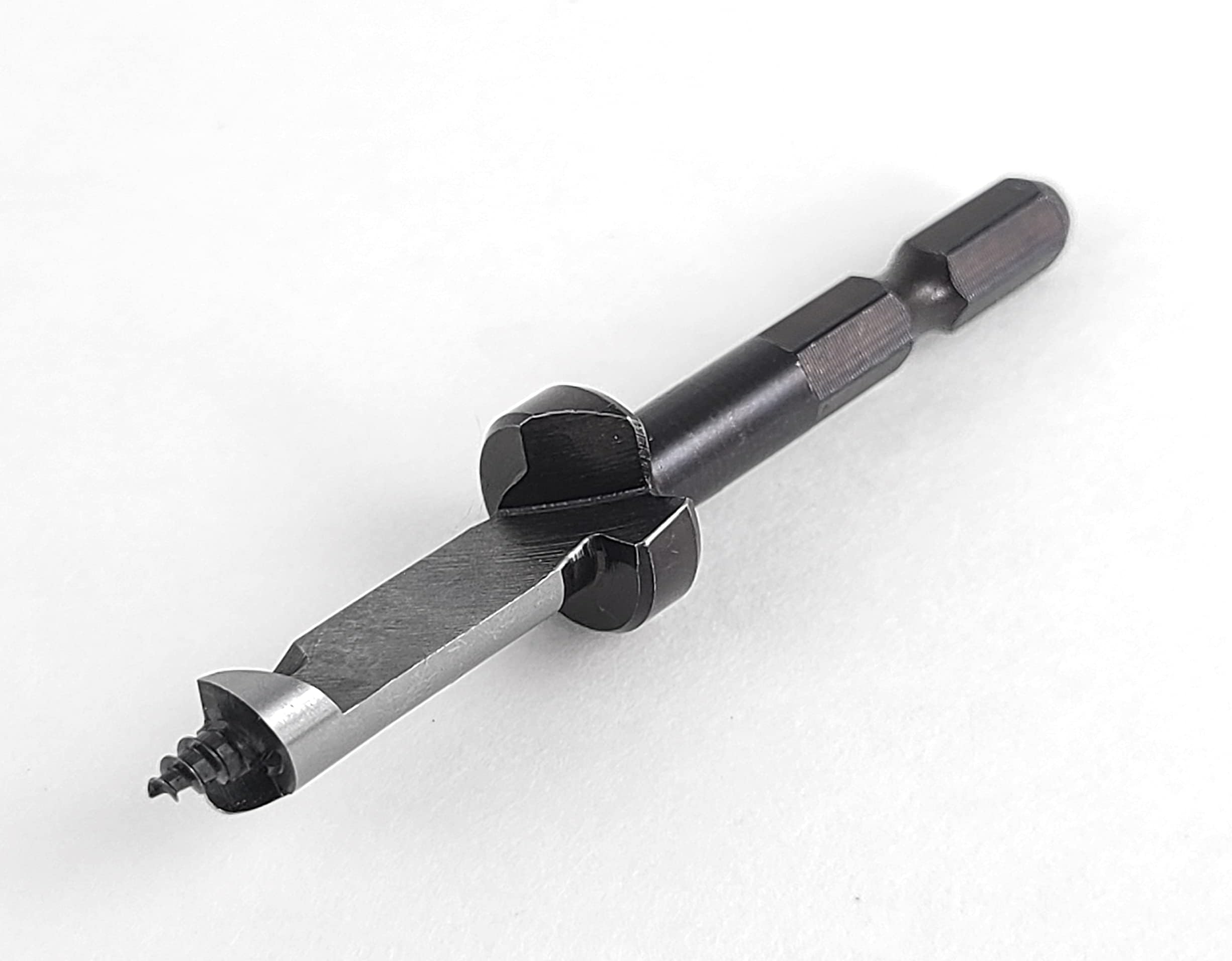 Star M CM-41X085 8.5mm Mushroom Hex Shank Drill Auger Bit with Stop Collar Single Spur and Cutting-Edge Open Flute Design