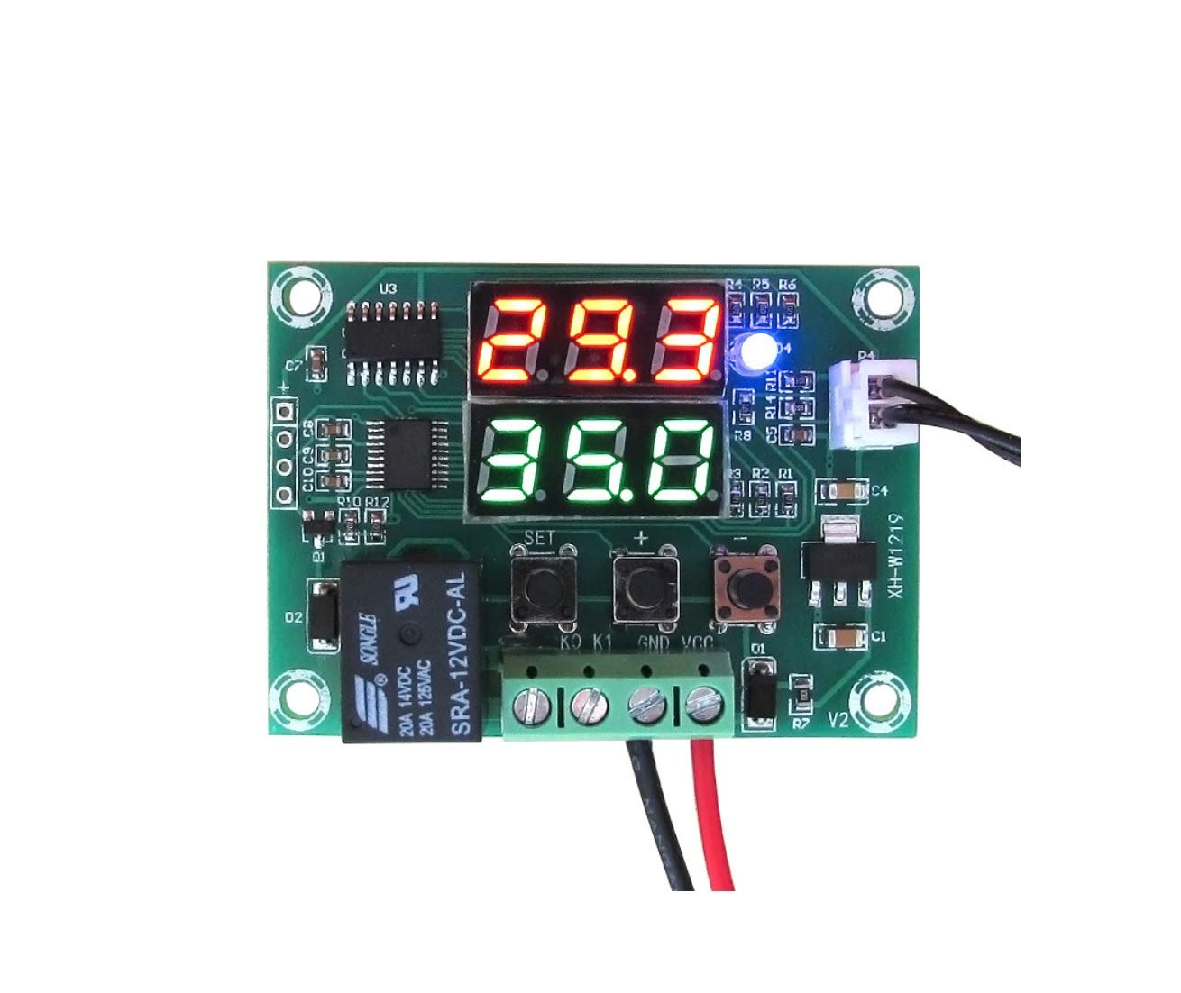 XH-W1219 12V Digital Red+Green Display Temperature Controller Module W/NTC Waterproof Temperature Sensor-image-13