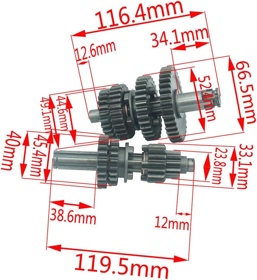 1 Set Dirt Bike 110cc 4Th Gear Main Counter Shaft Transmission Gear Box Shaft fit for All Chinese 110cc Electric Foot Start Engines ZB-132