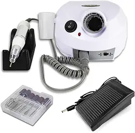 Lixadeira Elétrica Motor Nail Drill Porquinho Bivolt Branco