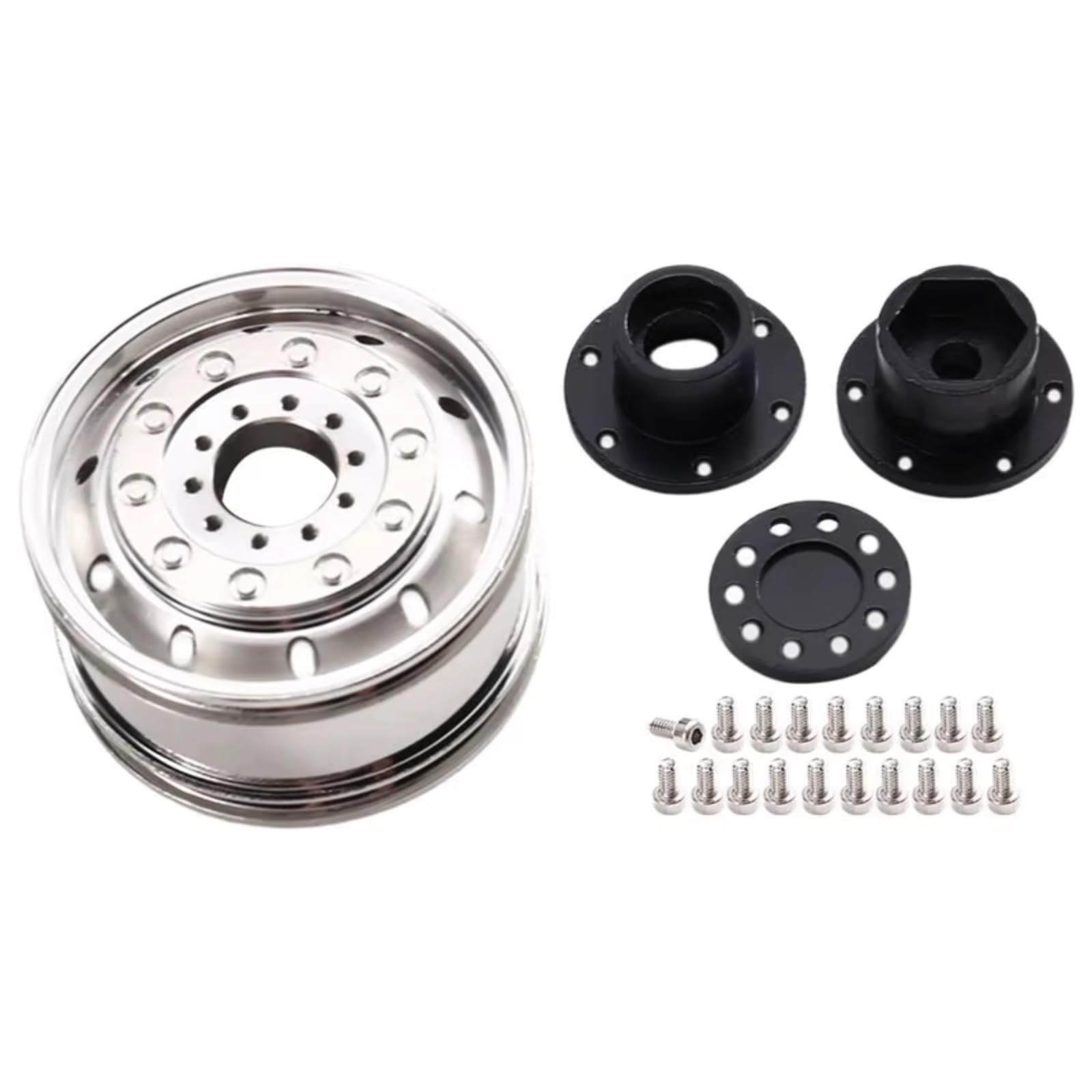 Per Tamiya Tractor 1/14 Aggiornamenti Del Veicolo Telecomandato Accessori Parti Kit Mozzo Ruota Anteriore Ricambi RC