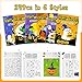 Dvbonike 24Pcs Halloween Coloring Book Mini Game Color-in Pages Activity Book Set with Maze Crossword Puzzle Games Theme Party Favors Holiday Event Gift School Classroom Recreation Supplies for Kids
