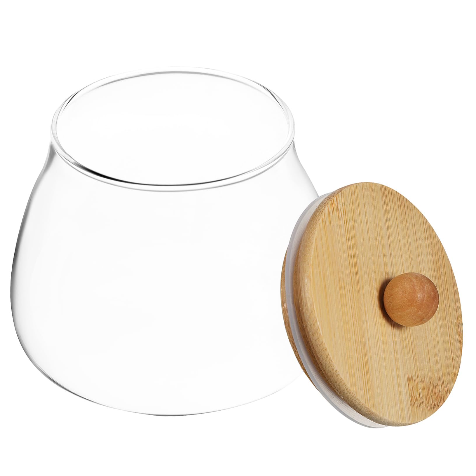 TOYANDONA 4 Piezas tarro de dulces hermético masón condimento recipiente tapa Contenedores tarros de avena durante la noche jarra de té envases de tarro de cristal Vidrio
