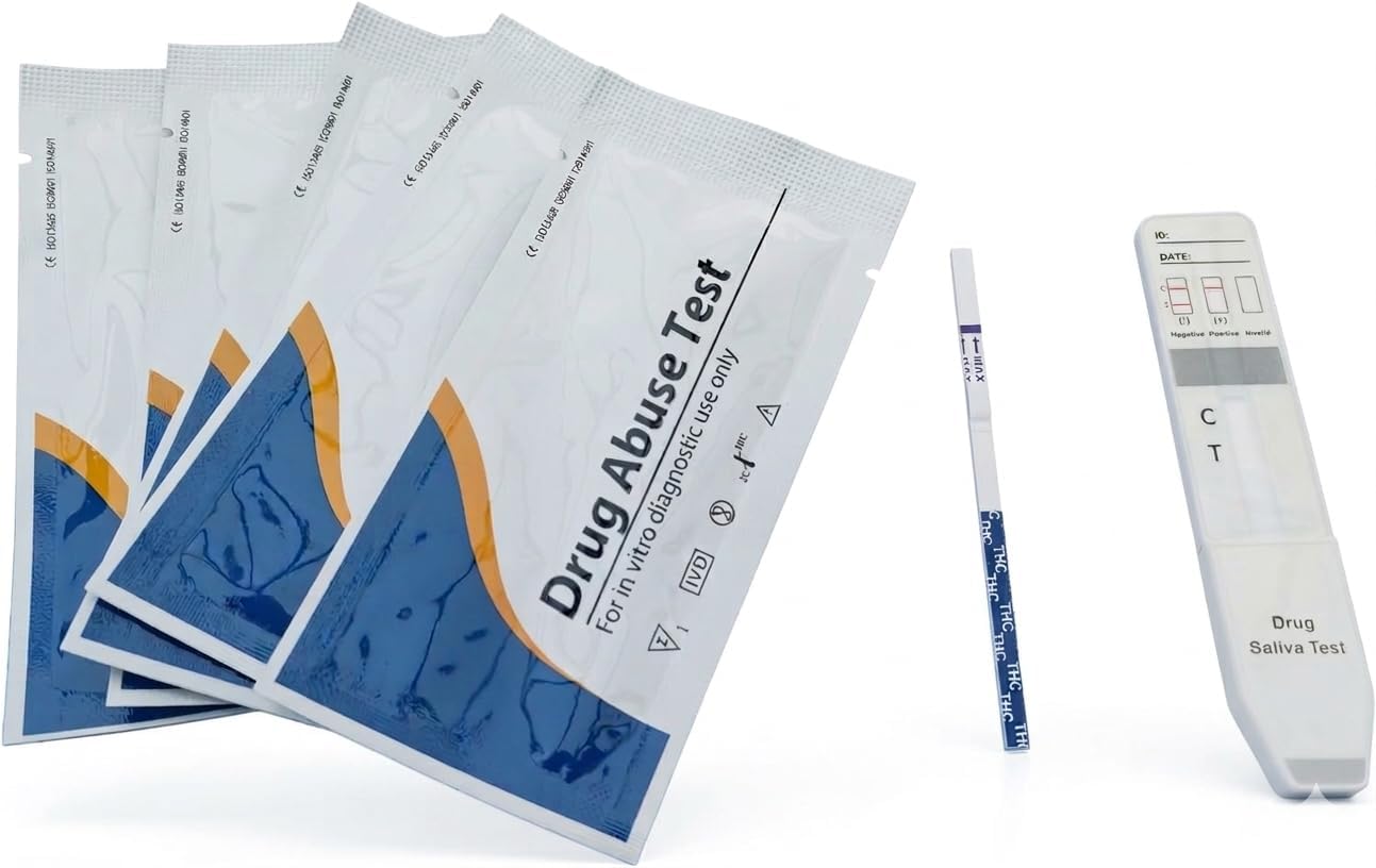 5 x Cannabis Urine Drug Screening/Testing Test Kit. Includes 1 Free Saliva Test