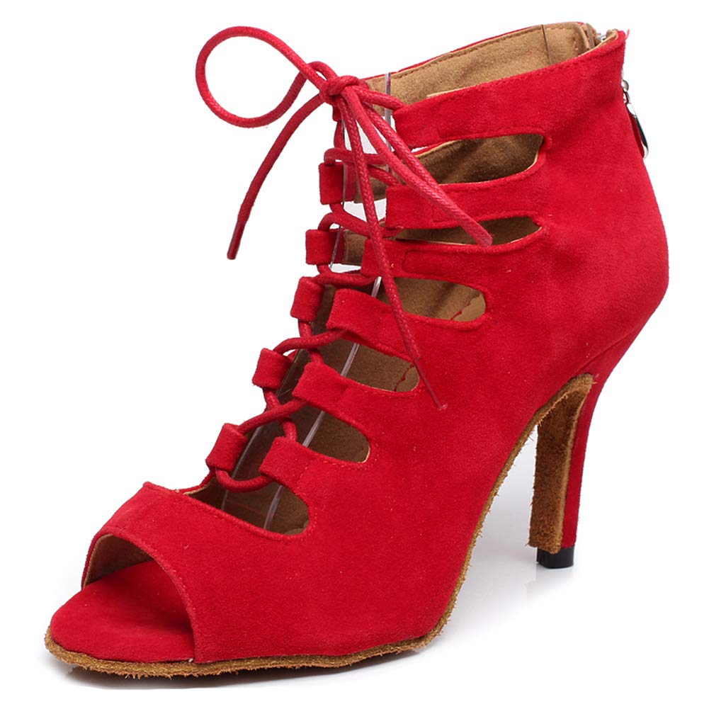 AOQUNFS Tanzschuhe Damen Offen Standard und Latein Salsa Disco Comfort Tanzschuhe,QJ6185
