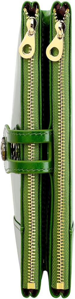 Women's RFID Blocking Wallet Soft Leather Clutch Money Ladies Purse Slim Card Holder Organizer Zip Pocket (3013-Green) - Image 3