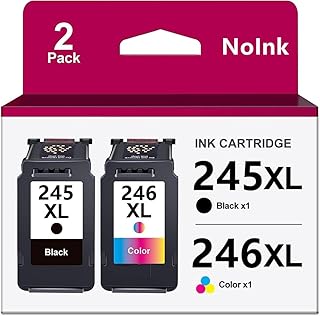 Ink 245 246 Encre 245 246 XL Printer Ink 245 246 Replacement for Canon Ink 245 246 pg-245 cl-246 pg 245 cl 246 Canon Printer Ink 245 246 for Pixma MX492 MX490 (1 Black, 1 Tri-Color, 2 Pack)