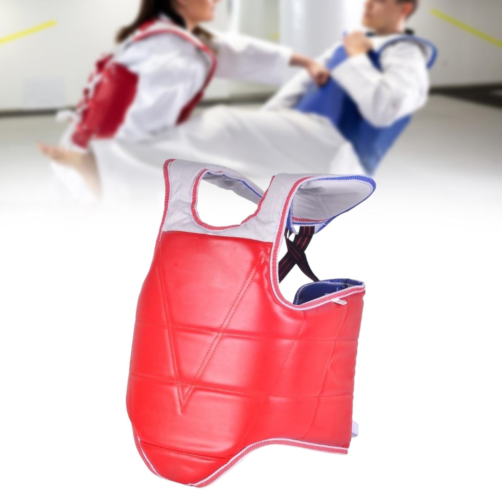 Protector de Pecho Reversible, Equipo de Pecho para Karate, MMA, cómodo Boxeo, Protector Abdominal, Chaleco Protector para Artes Marciales