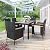 LZ LEISURE ZONE Patio Furniture Set, 7 Piece Outdoor Dining Table Set, Wicker Rattan Dining Table and Chairs Set, Patio Conversation Set with Cushions, Brown+Brown