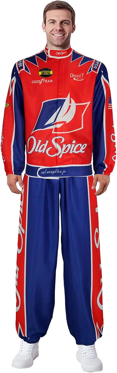 Cosplay Costume Ricky Bobby Jumpsuit Set Talladega Nights Costume is Suitable for Adults and Children