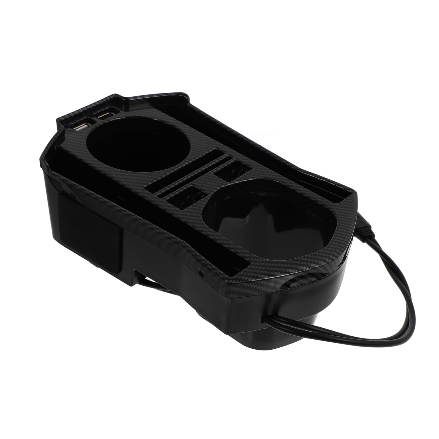 2pezzi Organizer Per Console Centrale Auto Con Porta Usb Scatola Portaoggetti Per Bicchieri Contenitore Per Auto Design Compatto e Facile Da Installare Per Viaggi e Uso Quotidiano