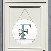 Vista 76 de Welcome Sign for Wall Initial Letter C Blue Round Wood Signs Monogram White Floral Wood Plaque Fresh Flowers 12in Mid Century Home Wall Decor for