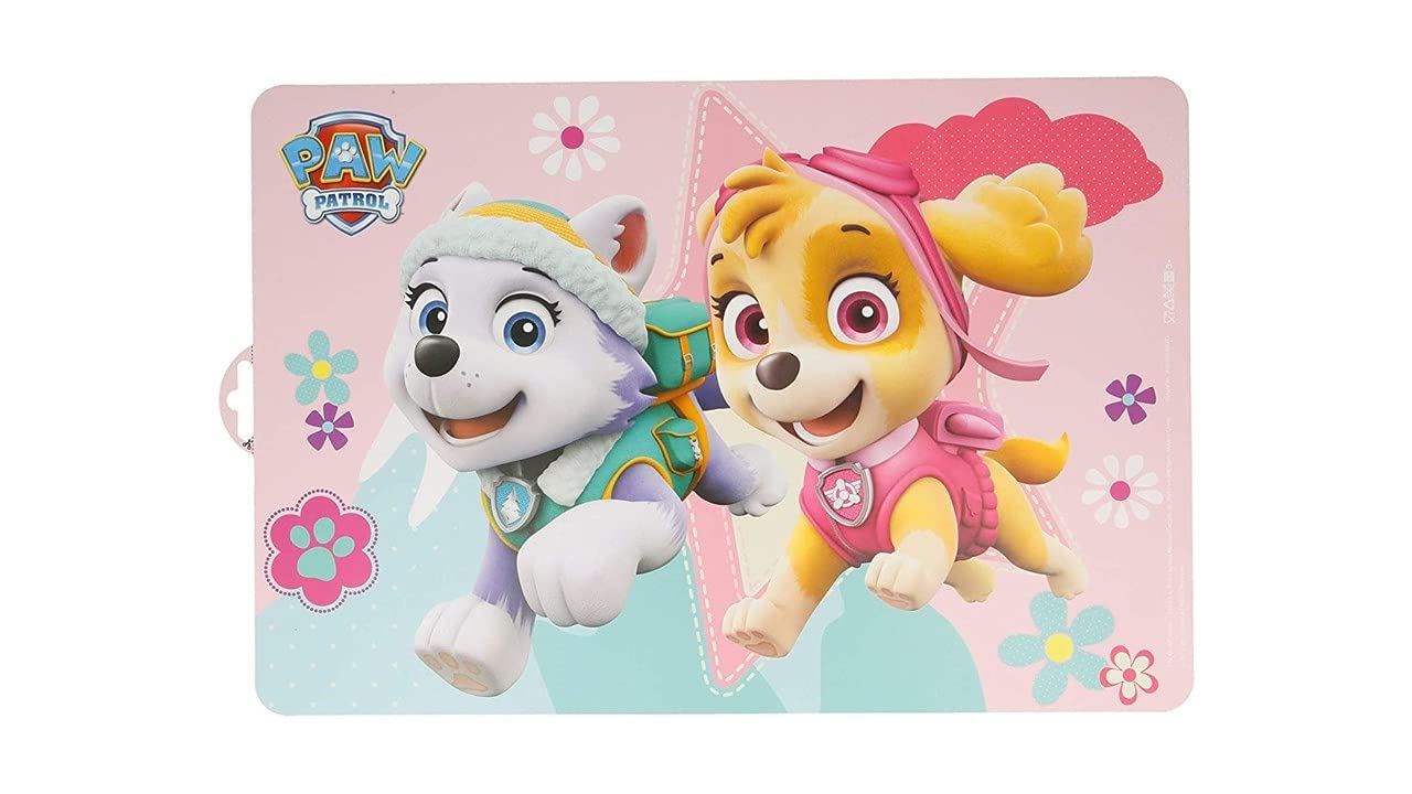 3678 - Set de Table Paw Patrol Sky ; Produit réutilisable ; sans BPA ; Dimensions 43 x 29 cm, modèle Assorti