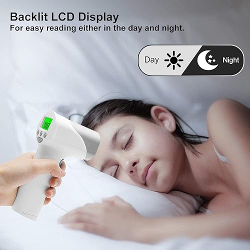 Miniatura 7 de Termómetro infrarrojo sin contacto de grado médico, para adultos y bebés, resultados instantáneos