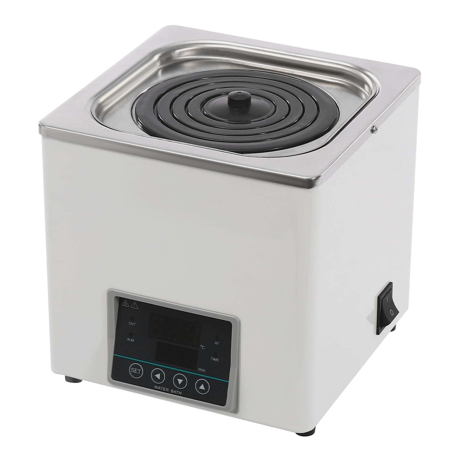 Calefactor de baño maría, regulador de temperatura, recipiente de acero inoxidable, placa de calentamiento al baño maría, capacidad 3 l, 220 V, 300 W, para experimentos químicos