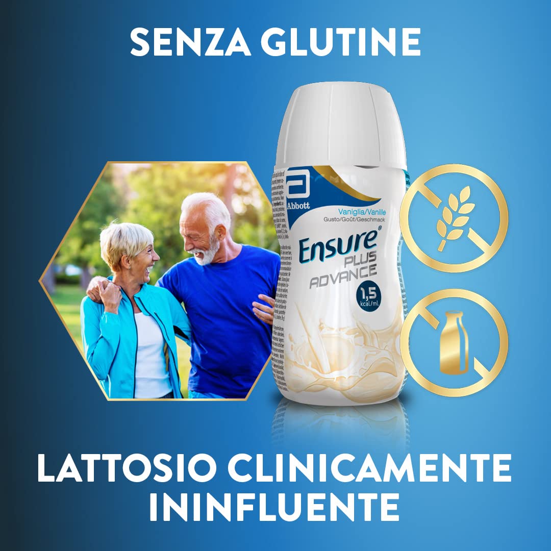 Ensure Plus Advance Supplemento Nutrizionale Ipercalorico ed Iperproteico |Formato bevanda| Alimento a fini medici speciali con Vitamine e Minerali | Multipacco 8x220ml Gusto Vaniglia e Gusto Caffè