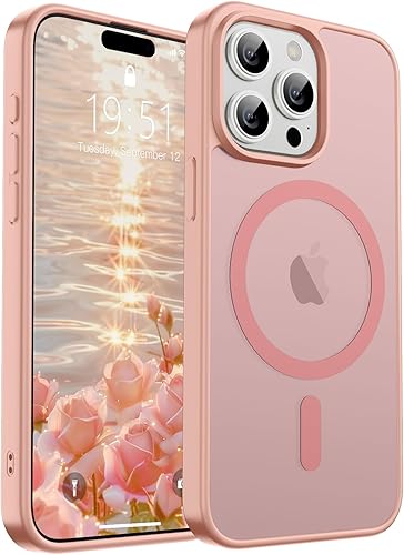 Miniatura 113 de SUPFINE - Funda magnética para iPhone 14 Pro Max (compatible con MagSafe), (protección contra caídas de grado militar de 10 pies), delgada, Negro