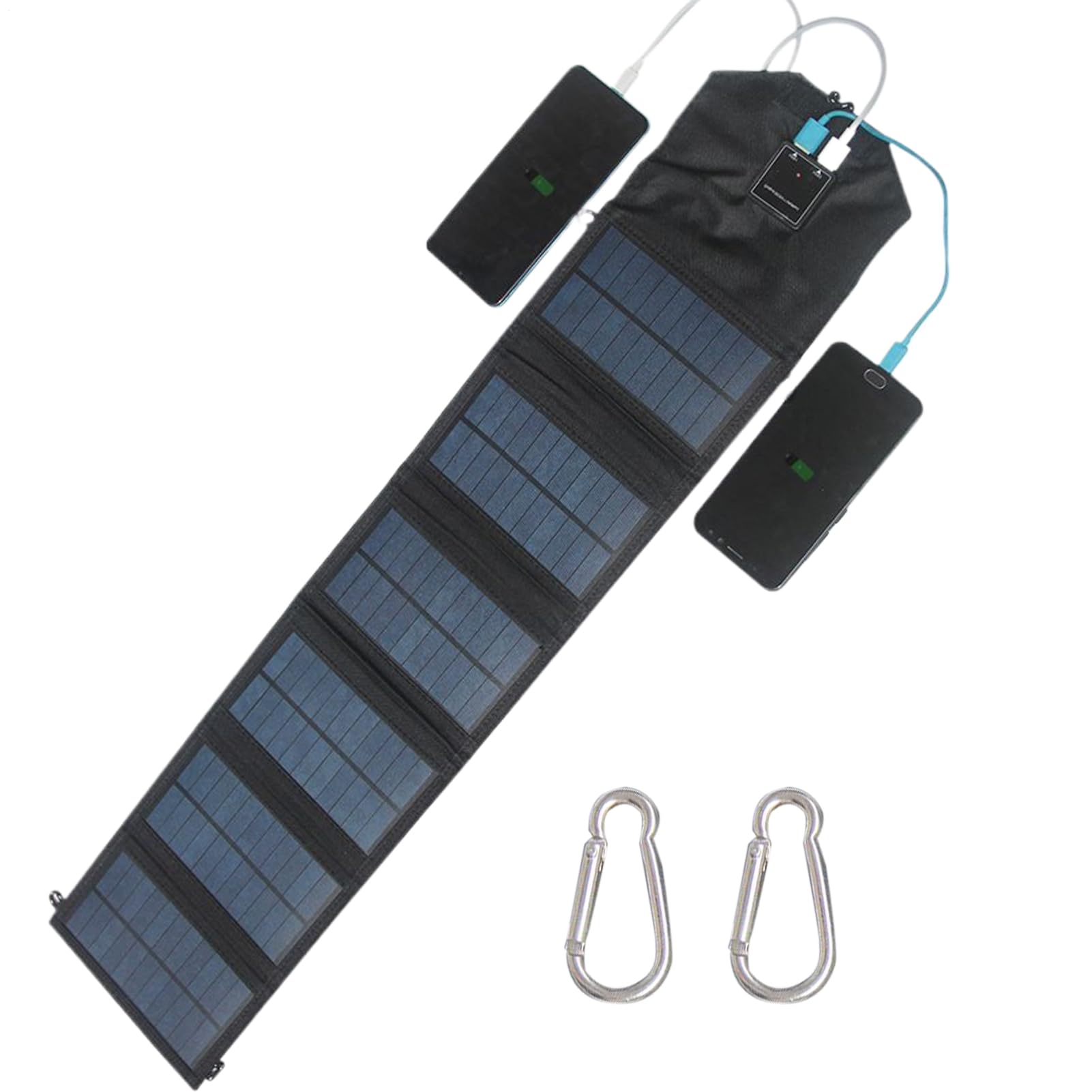 Pannello Solare Pieghevole - Power Bank Portatile Con Doppia USB - Pannelli Da 120W - Per Dispositivi Elettronici Per Escursionismo, Campeggio, E Picnic
