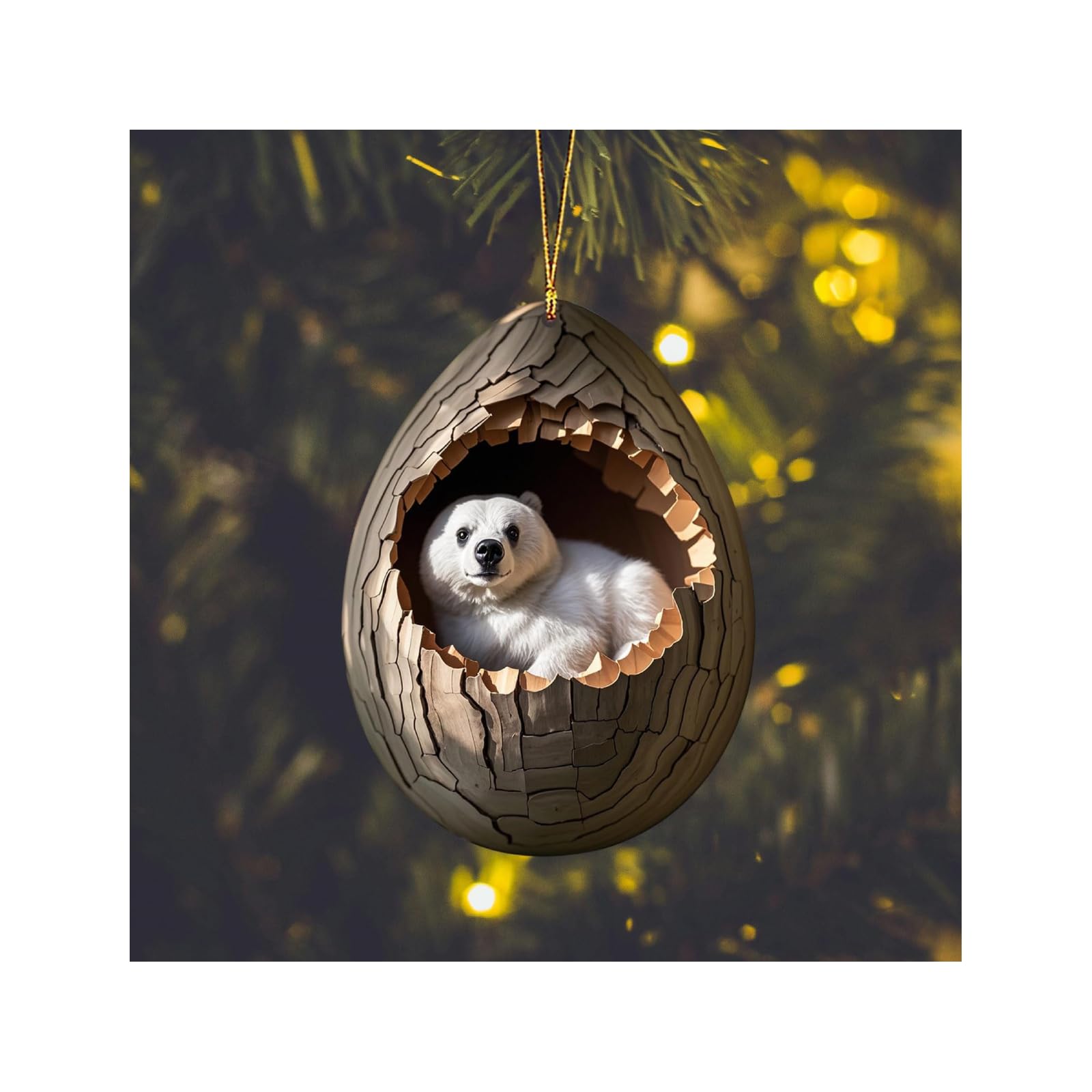 Christmas Ornaments: Forest Animal Pattern - Acrylic Hanging Decorations for Christmas Tree - Animal Lovers Gift