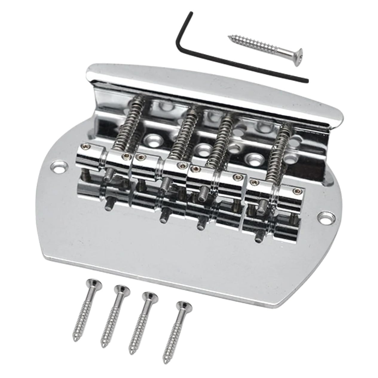 ifundom 4-string Bass Bridge Tailpiece Replacement Metal Guitar Tailpiece Guitar Drawing String Board