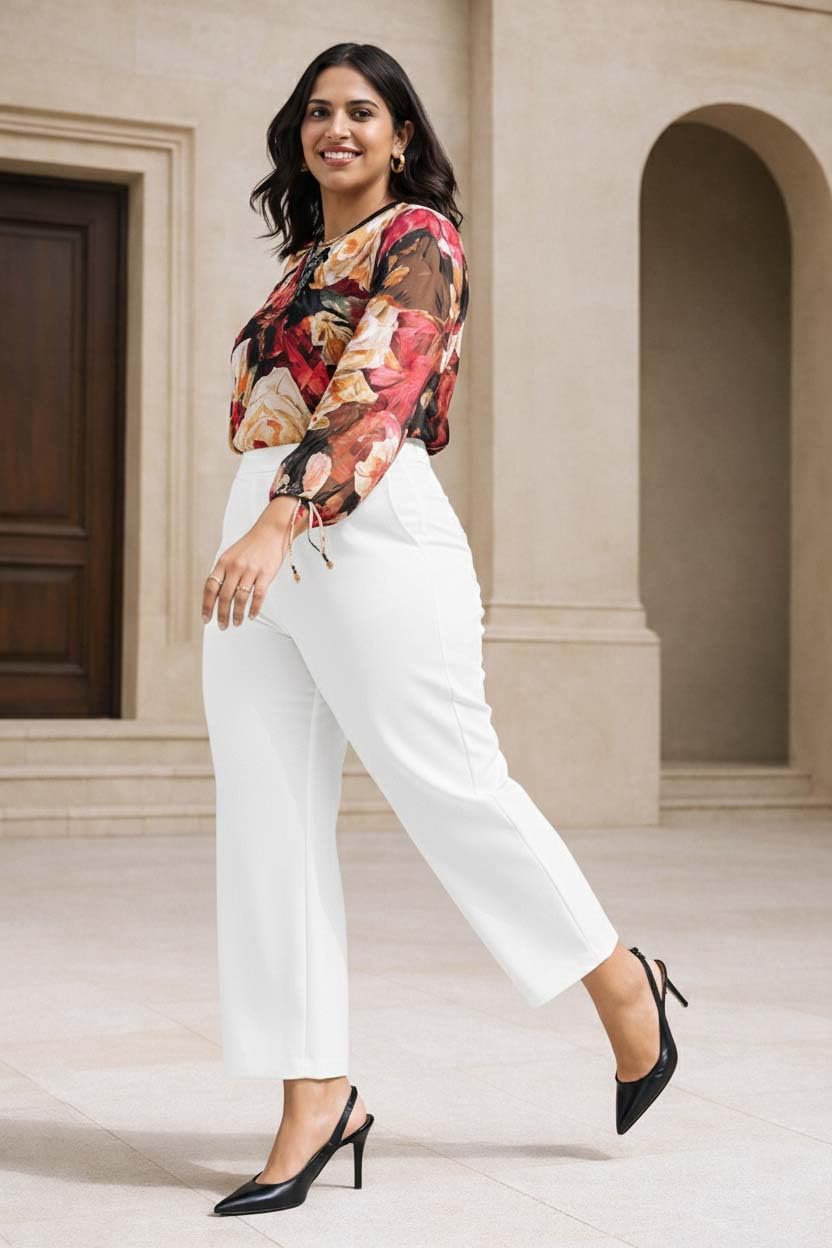 KOTTY Pantaloni formali da donna a vita alta, vestibilità dritta, per ufficio e abbigliamento casual