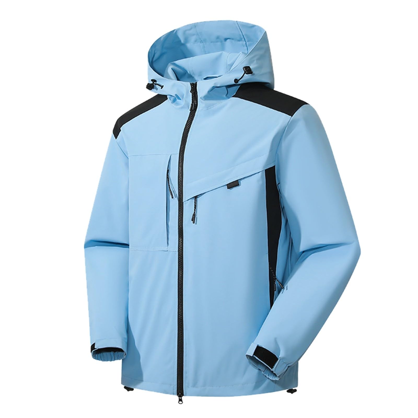 Chaqueta de lluvia ligera con capucha para hombre, impermeable al aire libre para senderismo y viajes