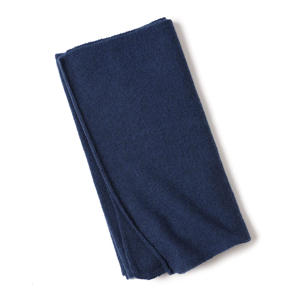 Invierno Cálido Bufanda de Punto para Hombre Mujer, Bufandas Largas de Lana y Yak Terciopelo Mezcla de Color Sólido, Unisex Braga Cuello Suave Punto Calentador para Esquí Deporte Regalos Navy Blue