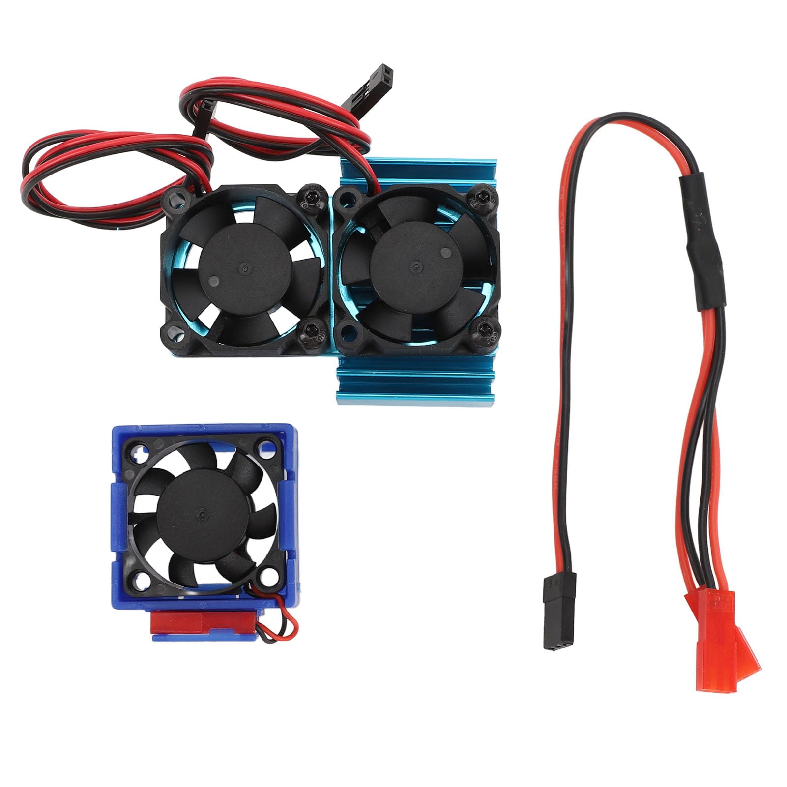 ESC Cooling Fan and Motor Cooling Fan Dual Fan Set for Slash 4x4 VXL 1/10 for Rustler 4x4 Stampede 4X4 for Hoss 4x4 for Velineon VXL?3s (Blue)