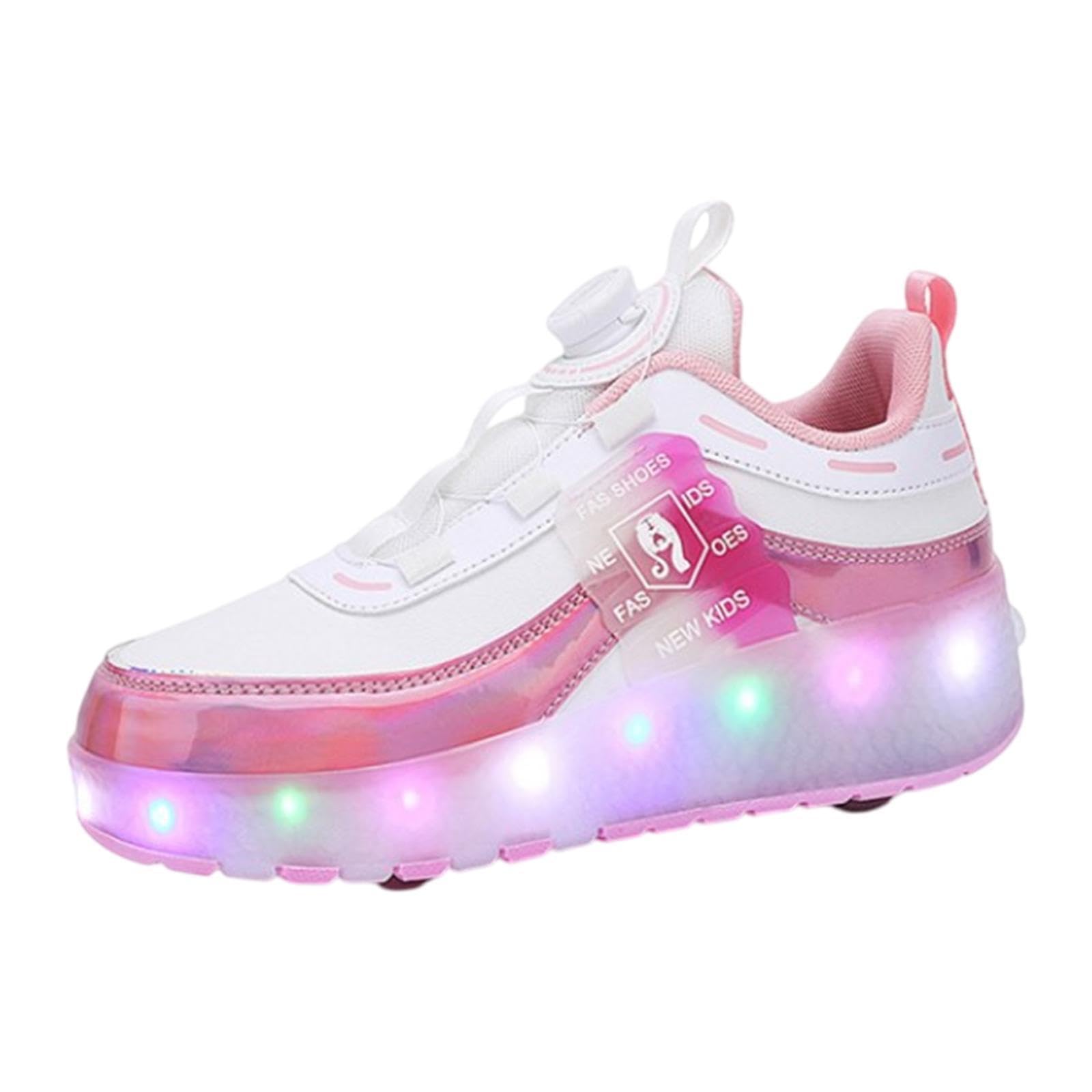 CALANDIS Kids Roller Skate Shoes Gift Sneakers with 2 Wheeled for Park Running Outdoor 23.5Cm | Youth | Roller Skates | Inline & Roller Skating | Outdoor Sports